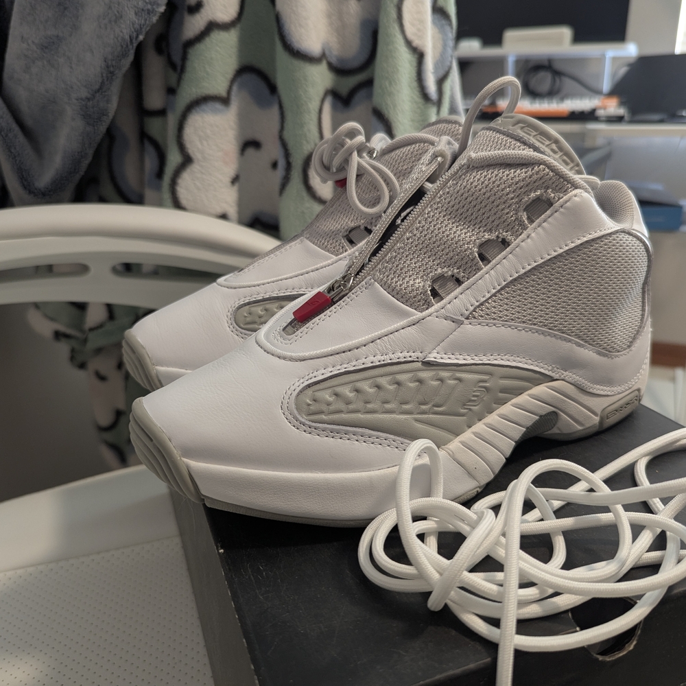 Kids White and Gray Sneakers